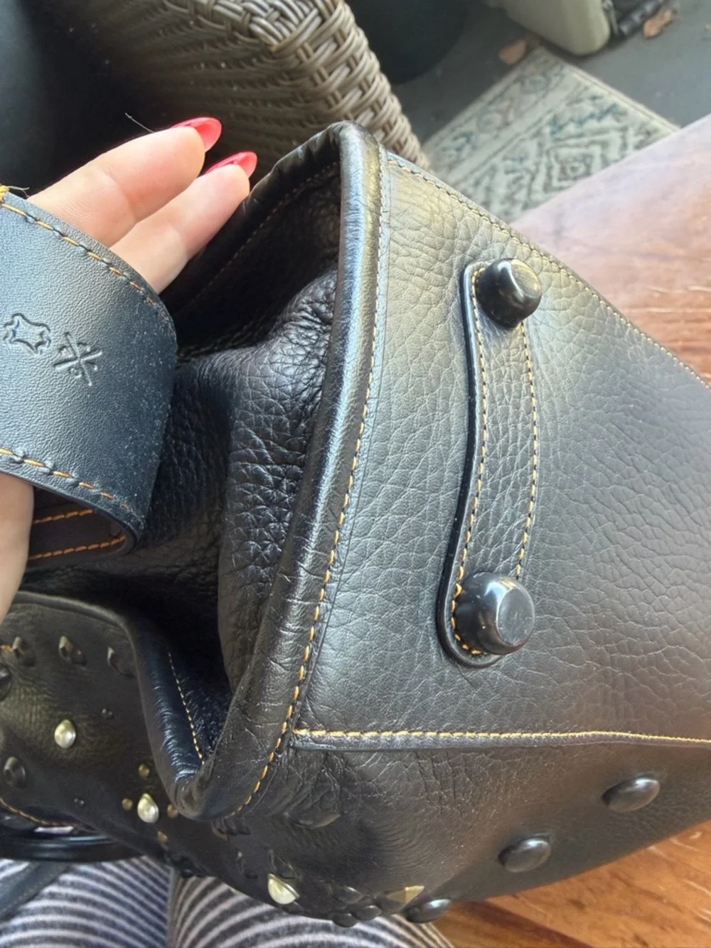 Coach Rogue Pebble Leather Multihandle